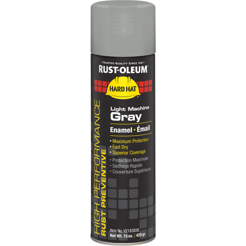Peinture-&eacute;mail en a&eacute;rosol syst&egrave;me V2100, Gris machine p&acirc;le, Brillant, 15 oz, Canette a&eacute;rosol Action Paper