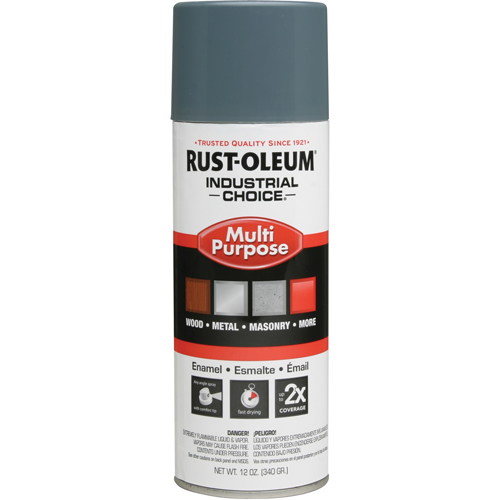 Peinture en a&eacute;rosol &agrave; usages multiples syst&egrave;me 1600 Industrial Choice, Gris machine, Brillant, 12 oz, Canette a&eacute;rosol Action Paper