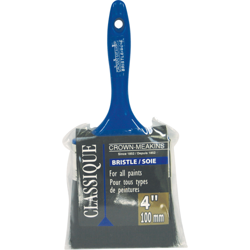 Classic Paint Brush, Bristle, Plastic Handle, 4" Width Action Paper