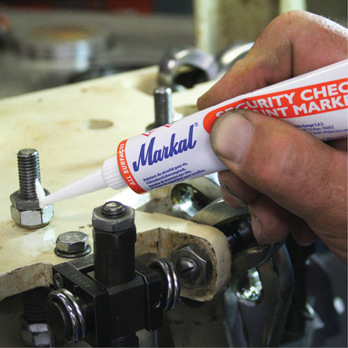 Security Check Paint Marker, 1.7 oz., Tube, Orange Action Paper