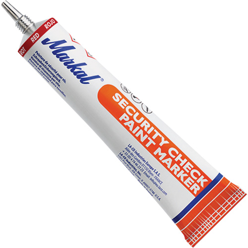 Marqueur de peinture de contr&ocirc;le de s&eacute;curit&eacute;, 1,7 oz, Tube, Rouge Action Paper