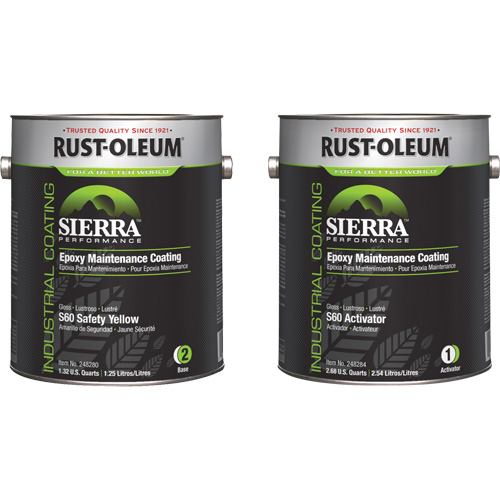 Trousse de rev&ecirc;tement dentretien &eacute;poxydique &agrave; base deau Sierra S60, Gallon, Jaune Action Paper