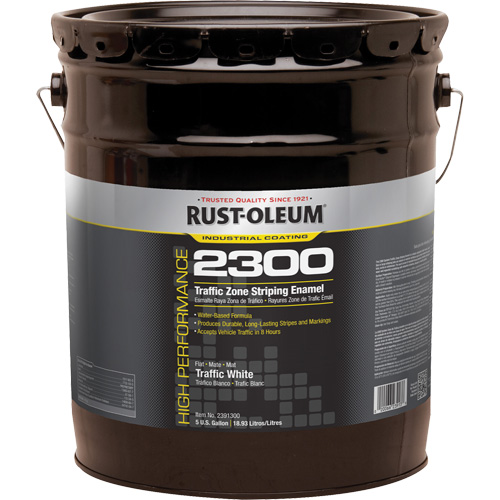 Peinture pour traçage de ligne invers&eacute;e Syst&egrave;me 2300 &agrave; haut rendement, Blanc, 5 gal., Seau Action Paper