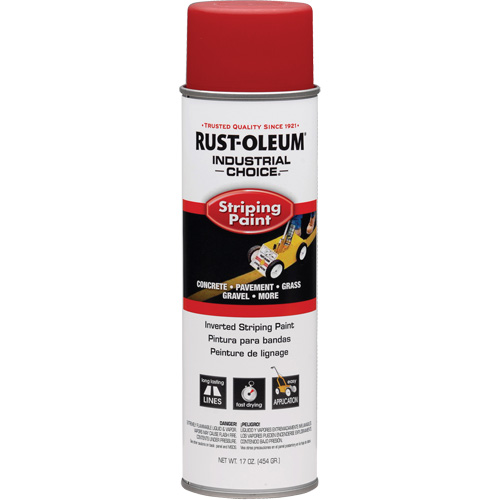 S1600 System Inverted Striping Paint, Red, Aerosol Can Action Paper