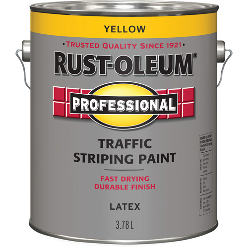 Traffic Striping Paint, Yellow, 3.78 L, Jug Action Paper