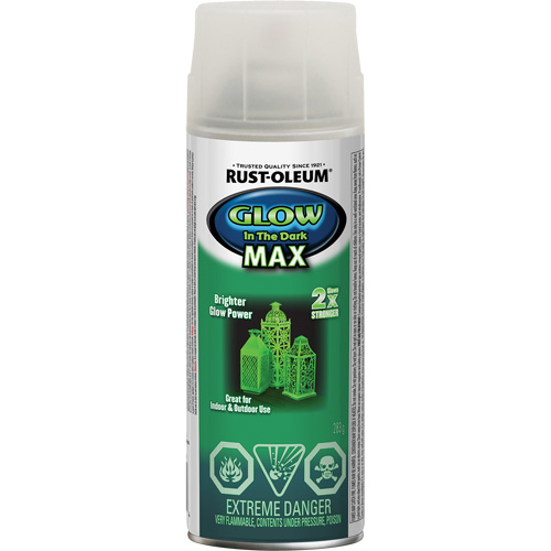 Specialty Glow-in-the-Dark Max Paint, Aerosol Can, Clear Action Paper