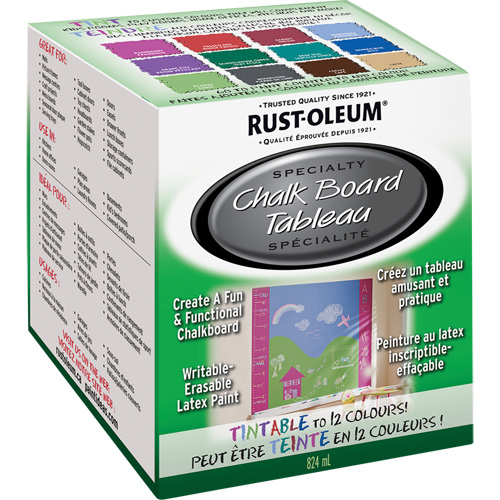Specialty Chalk Board Paint, 824 ml, Kit, Tint Base Action Paper