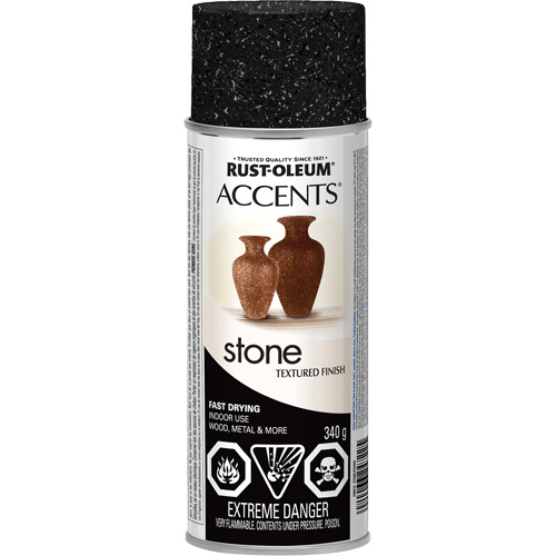 Accents&reg; Stone Creations Spray Paint, Aerosol Can, Black Granite Action Paper