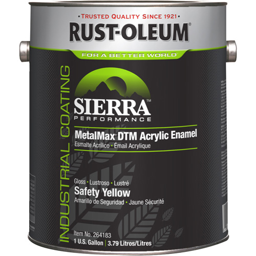 &eacute;mail acrylique DTM Sierra Performance MetalMax Plus, Gallon, Jaune Action Paper