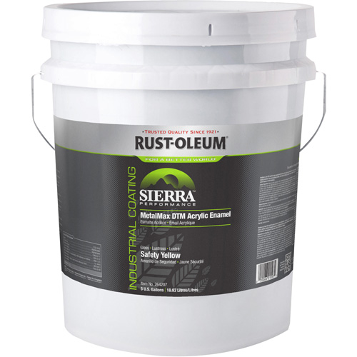 &eacute;mail acrylique DTM Sierra Performance MetalMax Plus, 5 gal., Seau, Jaune Action Paper