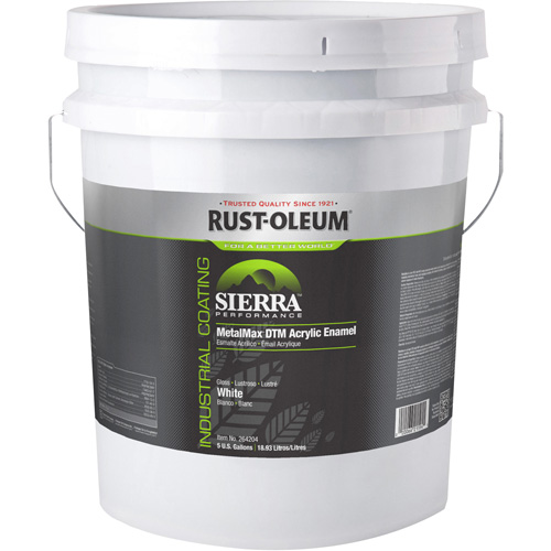 Sierra Performance MetalMax&reg; Plus DTM Acrylic Enamel, 5 gal., Pail, White Action Paper