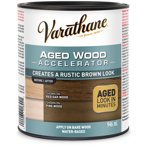 Varathane&reg; Aged Wood Accelerator, 946 ml, Rustic Brown Action Paper