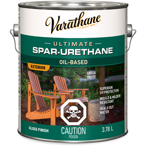 Fini diamant pour bois Varathane ext&eacute;rieur, 3,78 L, Transparent, Brillant Action Paper
