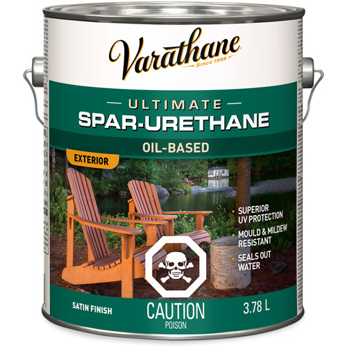 Fini diamant pour bois Varathane ext&eacute;rieur, 3,78 L, Transparent, Satin Action Paper