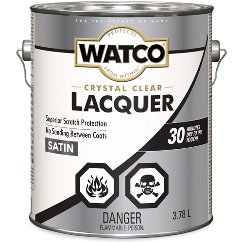 Laque pour bois Watco, 3,78 L, Transparent, Satin Action Paper