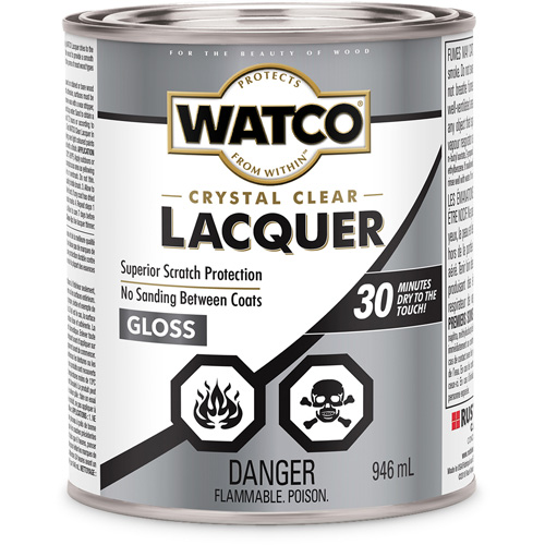 Laque pour bois Watco, 946 ml, Transparent, Brillant Action Paper