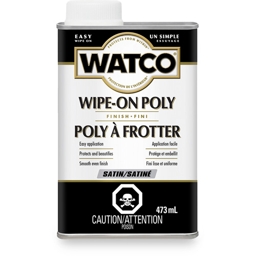 Watco&reg; Wipe-on Poly Stain, 473 ml, Clear, Satin Action Paper