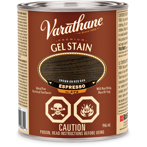 Varathane&reg; Premium Gel Stain, 946 ml, Espresso Action Paper