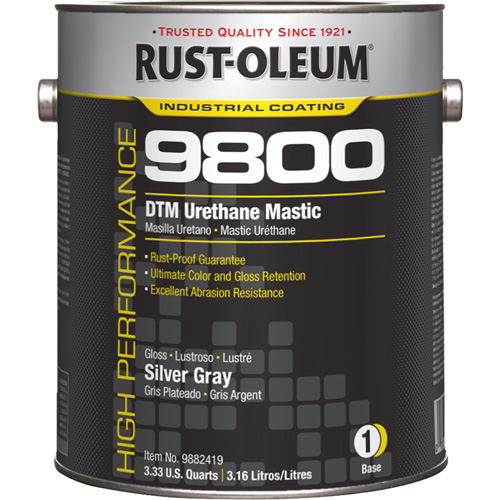 9800 System DTM Urethane Mastic, 1 gal., Silver Grey, High-Gloss Action Paper