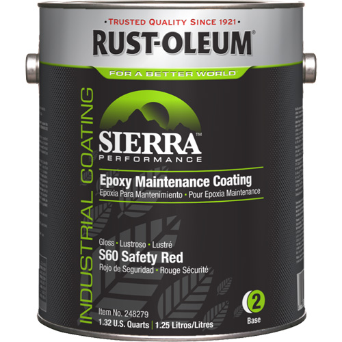 Sierra Performance S60 Maintenance Coating Base Component, 1 gal., Water-Based, Gloss, Red Action Paper