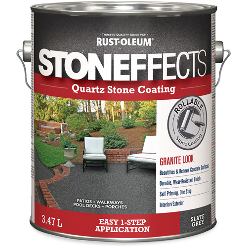 Rev&ecirc;tement &agrave; base de pierre de quartz Stoneffects, 3,78 L, &agrave; l'eau, Textur&eacute;, Gris Action Paper
