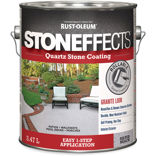 Rev&ecirc;tement &agrave; base de pierre de quartz Stoneffects, 3,78 L, &agrave; l'eau, Textur&eacute;, Gris Action Paper