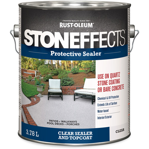 Produit d'&eacute;tanch&eacute;ifi&eacute; protecteur pour b&eacute;ton Stoneffects, 3,78 L, &agrave; l'eau, Transparent, Transparent Action Paper