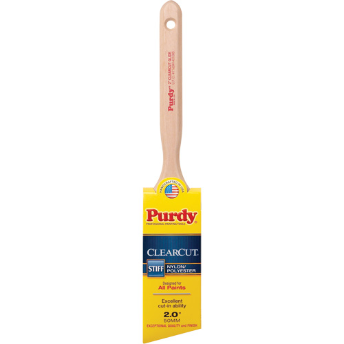 Clearcut&reg; Glide Paint Brush, Poly/Nylon, Wood Handle, 2" Width Action Paper