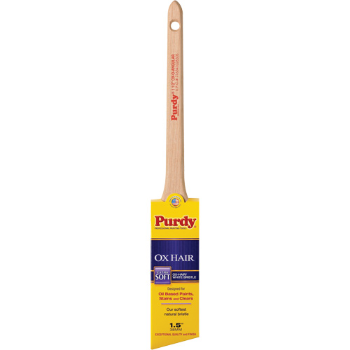 Pinceau Ox-O-Angular, Soie de bœuf, Manche Bois, Largeur de 1-1/2" Action Paper