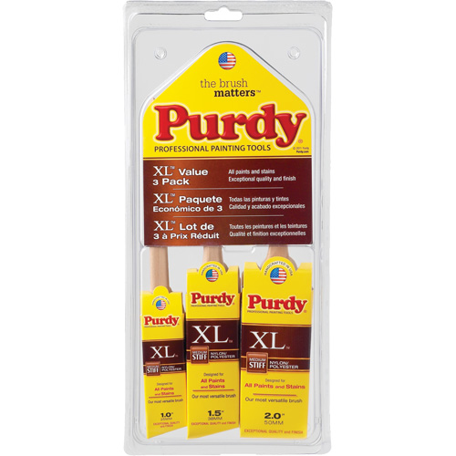 Assortiment de pinceaux XL, Poly/nylon, Manche Bois Action Paper