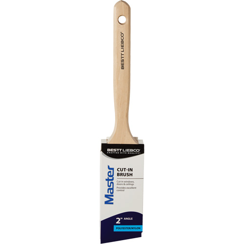 Master Cut-In Brush, Poly/Nylon, Wood Handle, 2" Width Action Paper