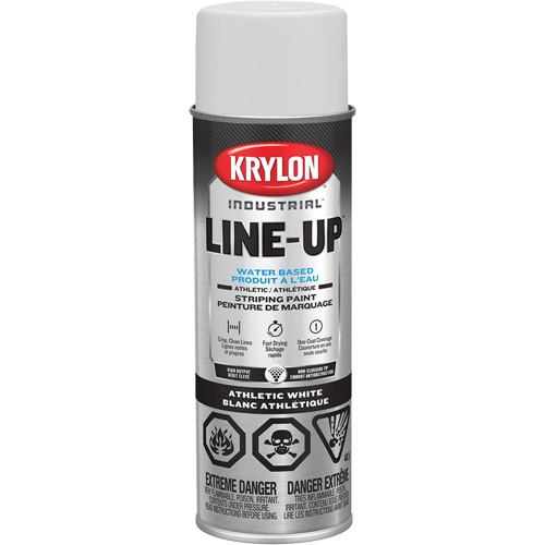 Industrial LINE-UP Athletic Field Striping Aerosol Paint, White, 18 oz., Aerosol Can Action Paper