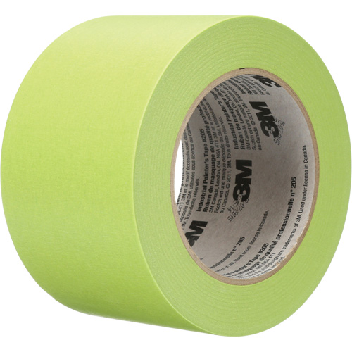 Industrial Painter's Tape 205, 72 mm (2-4/5") x 55 m (180'), Green Action Paper