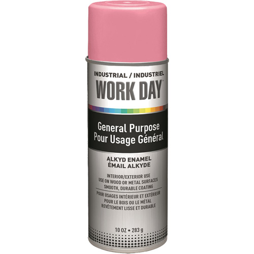 Industrial Work Day Paint, Pink, Gloss, 10 oz., Aerosol Can Action Paper