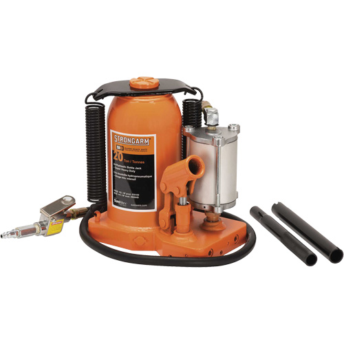 380C Cric-bouteille, 20 tonne(s), Air comprim&eacute;/hydraulique, 20-5/8" Hauteur &eacute;lev&eacute;e Action Paper