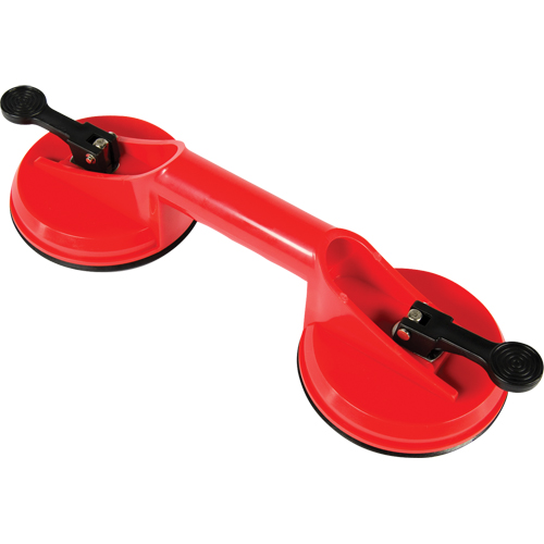 Manually Operated Hand Vacuum Cups - Double Handcup, 66 lbs. Capacity, 4-5/8", Lever, 13" Handle Length Action Paper