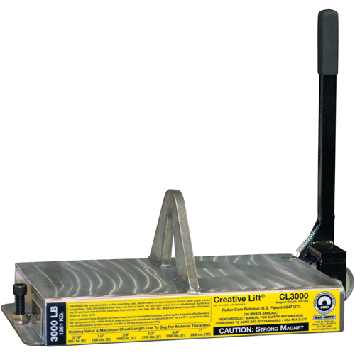 Creative Lift&reg; Magnets, 3000 lbs. (1.5 tons) Holding Cap., 19-1/4" L x 10-1/2" W x 7" H Action Paper