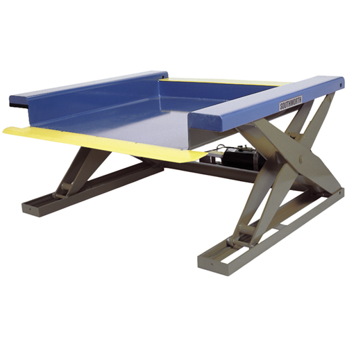 Hydraulic Floor-Height Scissor Lift Tables, Steel, 4000 lbs. Capacity Action Paper