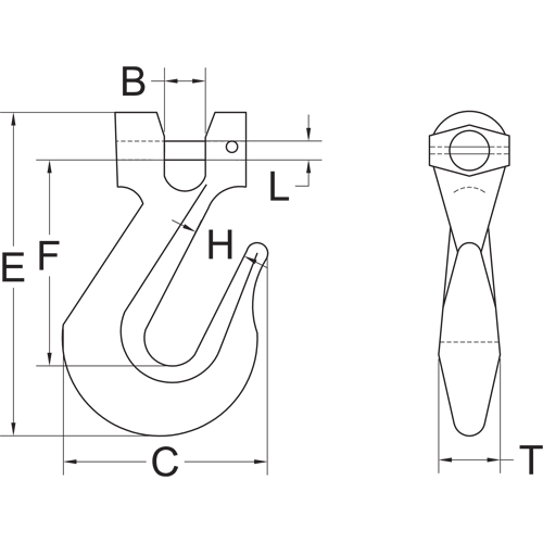 Clevis Slip Hook - Grade 70 Action Paper