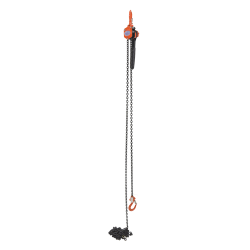 Mini Lever Hoist, 15' Lift, 1000 lbs. (0.5 tons) Capacity, Steel Chain Action Paper