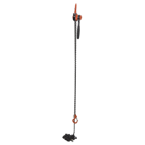 Mini Lever Hoist, 20' Lift, 1000 lbs. (0.5 tons) Capacity, Steel Chain Action Paper