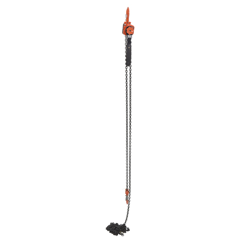 Mini Lever Hoist, 20' Lift, 1000 lbs. (0.5 tons) Capacity, Steel Chain Action Paper