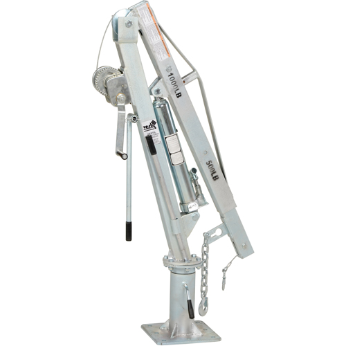 Winch Operated Truck Jib Crane, 500 lbs. (0.25 tons) Capacity, 99" Max. Clearance Action Paper