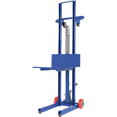 Hydraulic Platform Lift Stacker, Foot Pump Operated, 400 lbs. Capacity, 51-1/8" Max Lift Action Paper