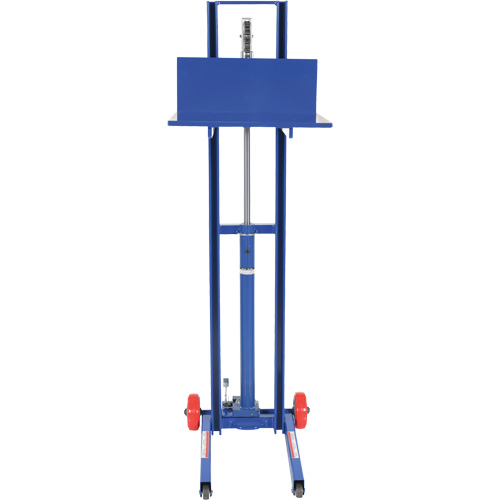 Hydraulic Platform Lift Stacker, Foot Pump Operated, 400 lbs. Capacity, 51-1/8" Max Lift Action Paper