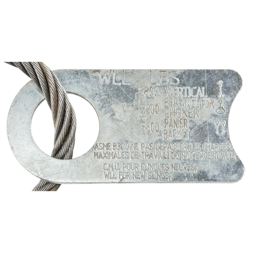 &eacute;lingue de levage &agrave; c&acirc;ble m&eacute;tallique - deux boucles Action Paper