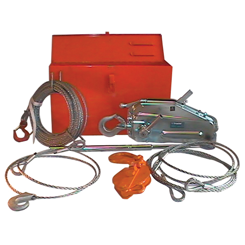 Tirfor&reg; Wire Rope Hoist TU17 Rescue Kit, 5/16" Wire Diameter, 2000  lbs. (1 tons) Capacity Action Paper