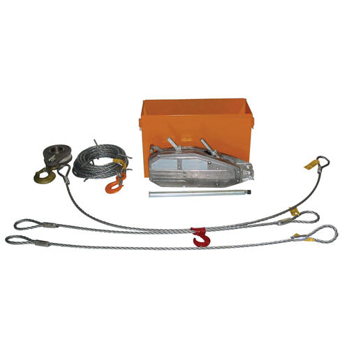 Tirfor&reg; Wire Rope Hoist TU32 Rescue Kit, 5/8" Wire Diameter, 8000  lbs. (4 tons) Capacity Action Paper