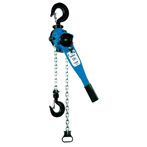 Bravo&reg; Lever Chain Hoist, 15' Lift, 1500 lbs. (0.75 tons) Capacity, Grade 80 Chain Action Paper