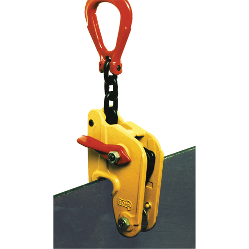 Pince &agrave; t&ocirc;le multipositions de prise automatique Topal NK1-40-60, 3300 lb (1,65 tonne), Ouverture de la m&acirc;choire de 1-5/8" - 2-5/16" Action Paper